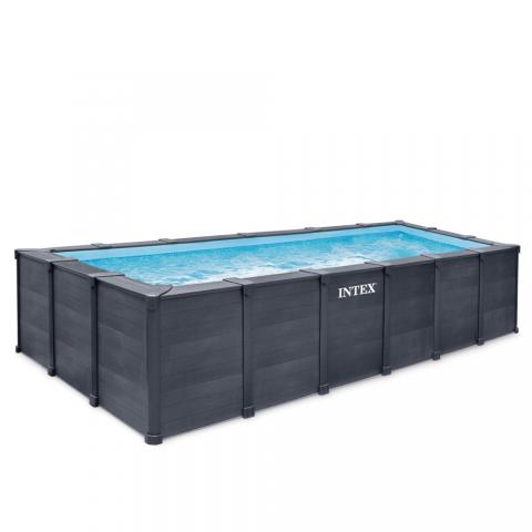 Graphite gray rectangular pool